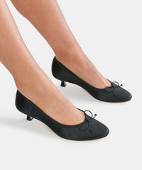 DAWSEN HEELS ONYX SATIN
