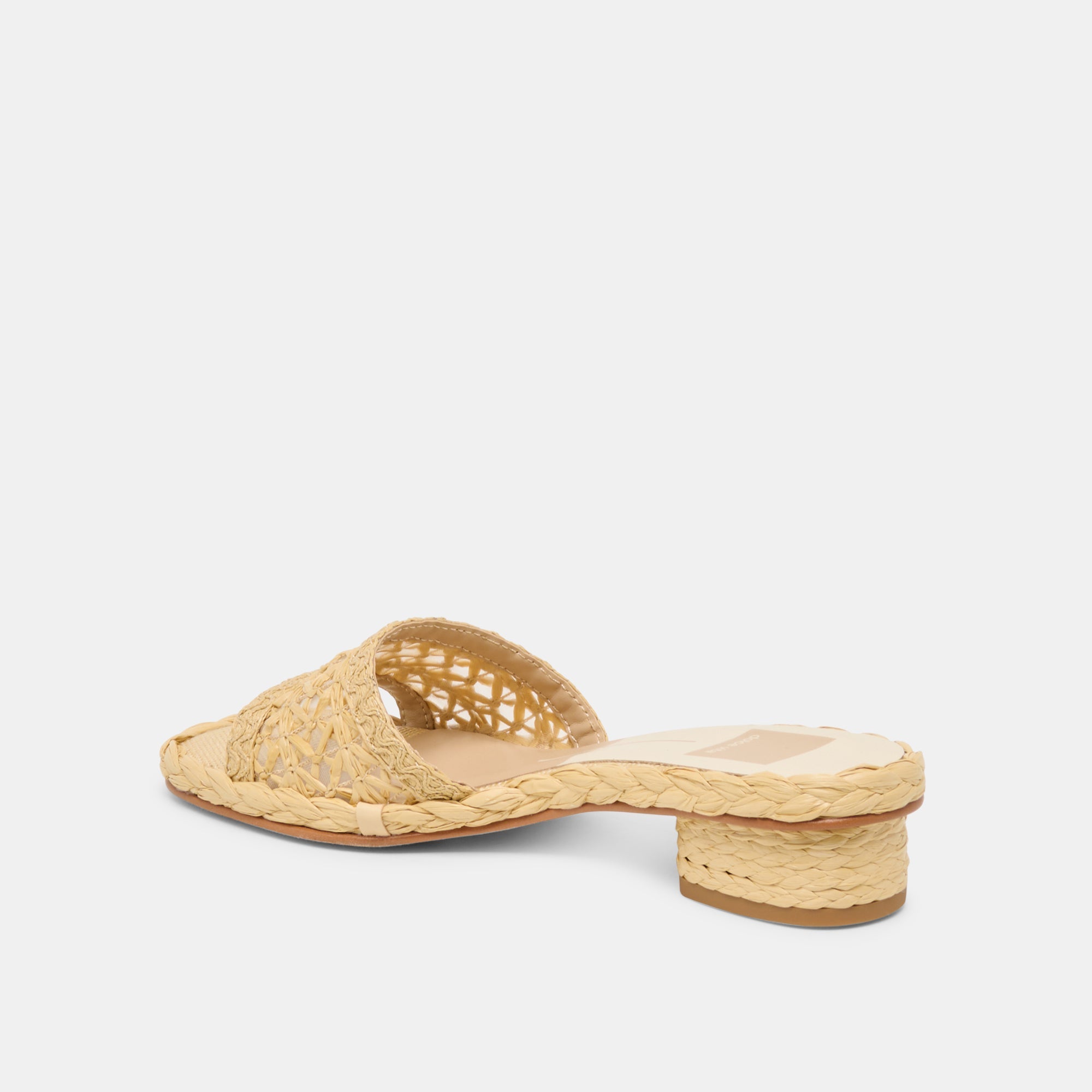 DIXI WIDE SANDALS LT NATURAL CROSS HATCH RAFFIA