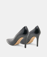 EMANI HEELS BLACK LEATHER