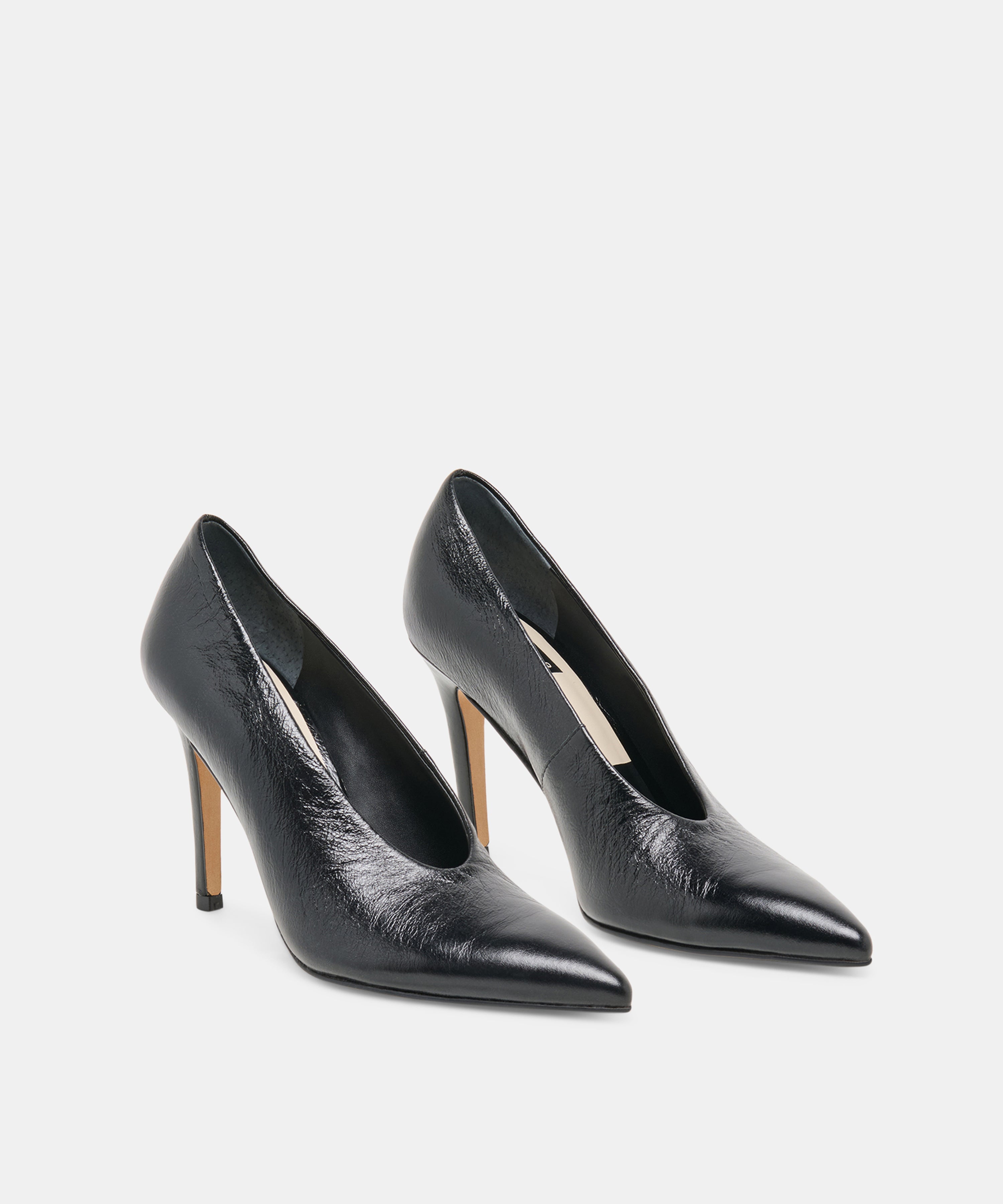 EMANI HEELS BLACK LEATHER