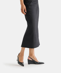 EVELAN WEDGES BLACK LEATHER