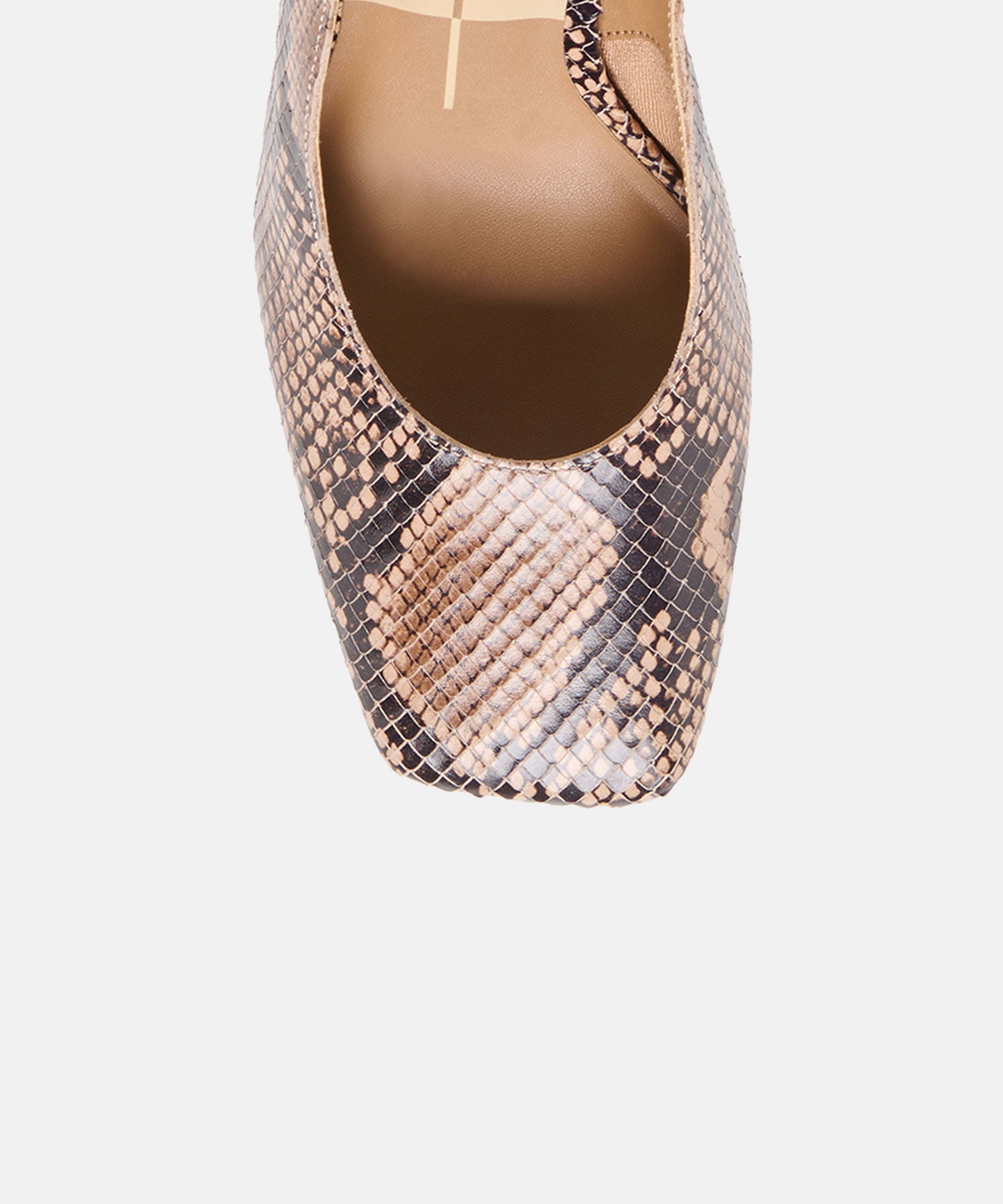 GESSIA HEELS BARK EMBOSSED LEATHER
