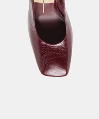 GESSIA HEELS OXBLOOD CRINKLE PATENT