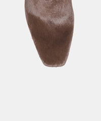 HILAH MULES CHESTNUT CALF HAIR
