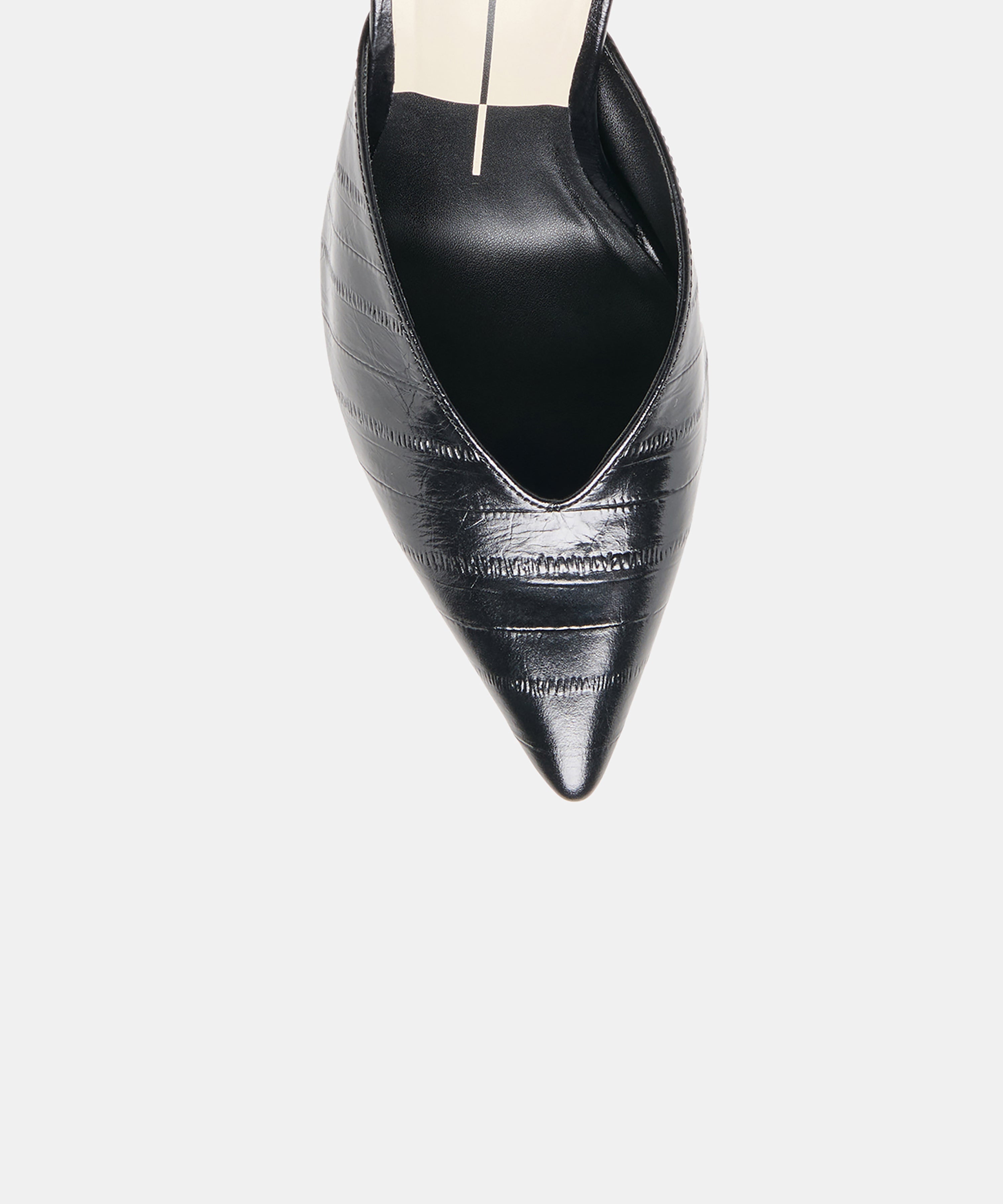 KENTIN HEELS NOIR EMBOSSED LEATHER