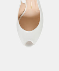 KOLA WEDGES WHITE LEATHER
