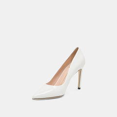 LANKY HEELS WHITE LEATHER