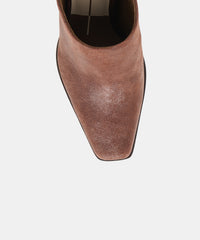 LINDI MULES COFFEE SUEDE