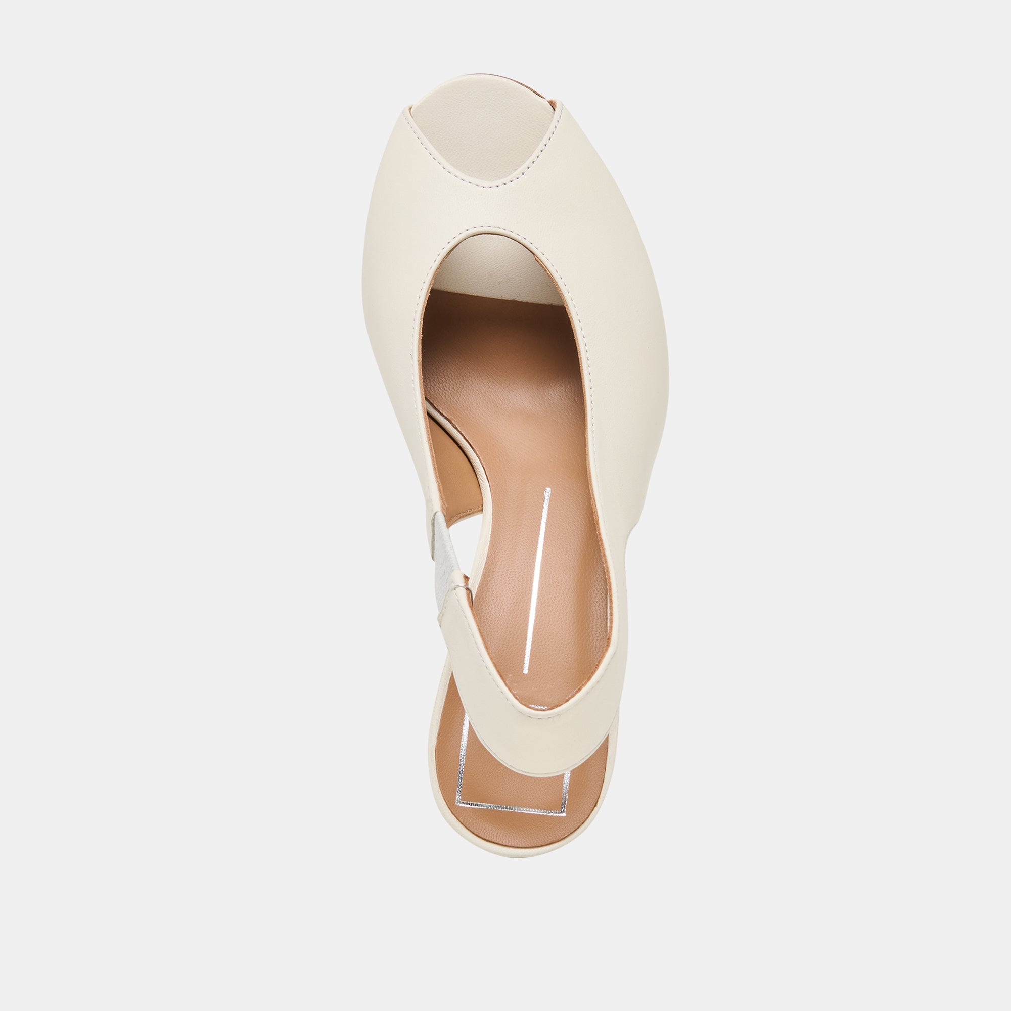 MADOW HEELS OFF WHITE LEATHER