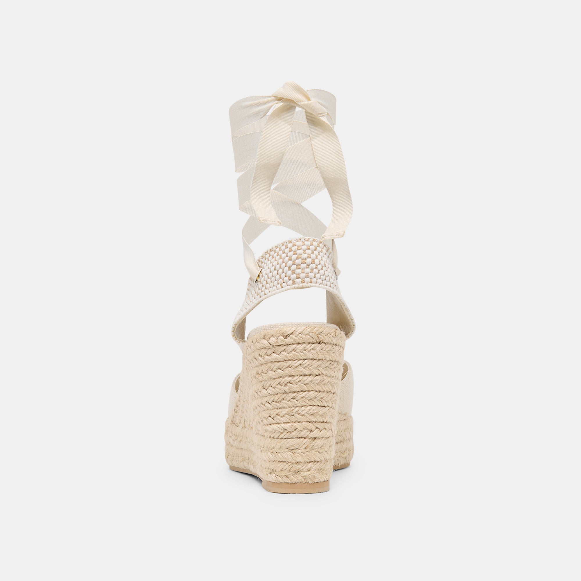 NOURA WEDGES ECRU LINEN
