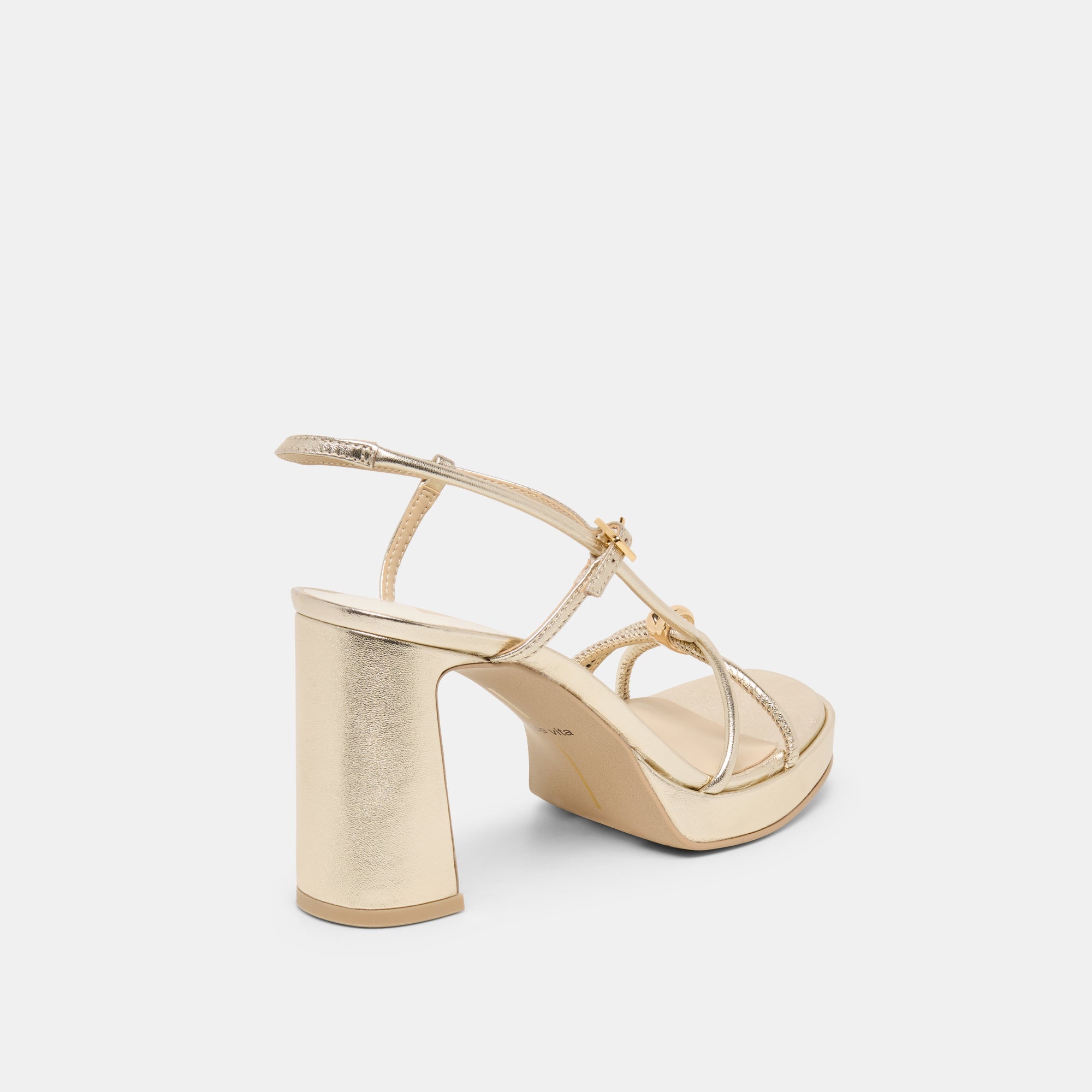 ODETE HEELS GOLD LEATHER