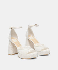 PANDRO HEELS TRUE WHITE LACE