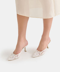 CLEO HIGH HEELS TRUE WHITE LACE