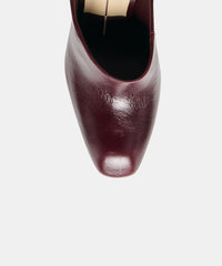 PRYZE MULES OXBLOOD LEATHER