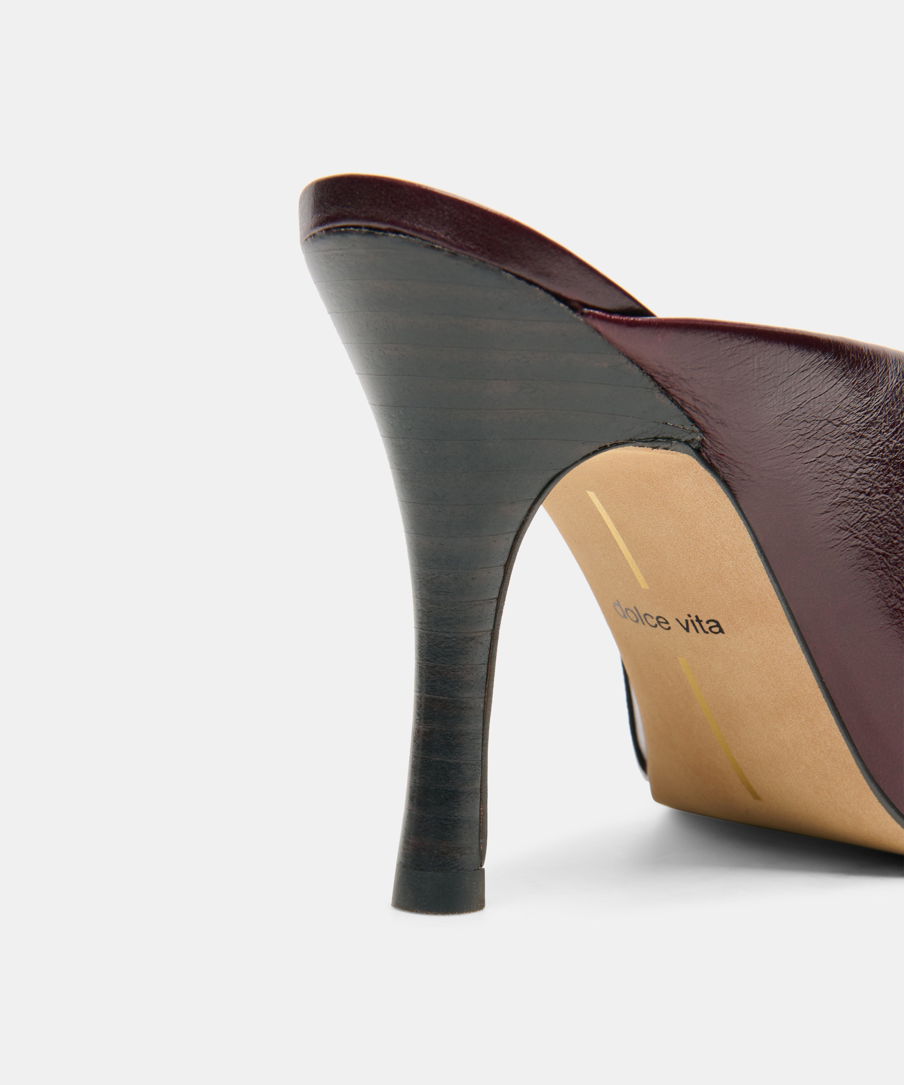 PRYZE MULES OXBLOOD LEATHER