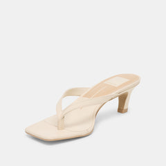 RAMIA HEELS BONE LEATHER