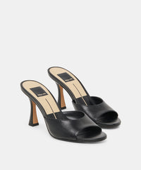 ROSHA HEELS BLACK LEATHER