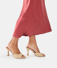 ROSHA HEELS CAMEL SUEDE