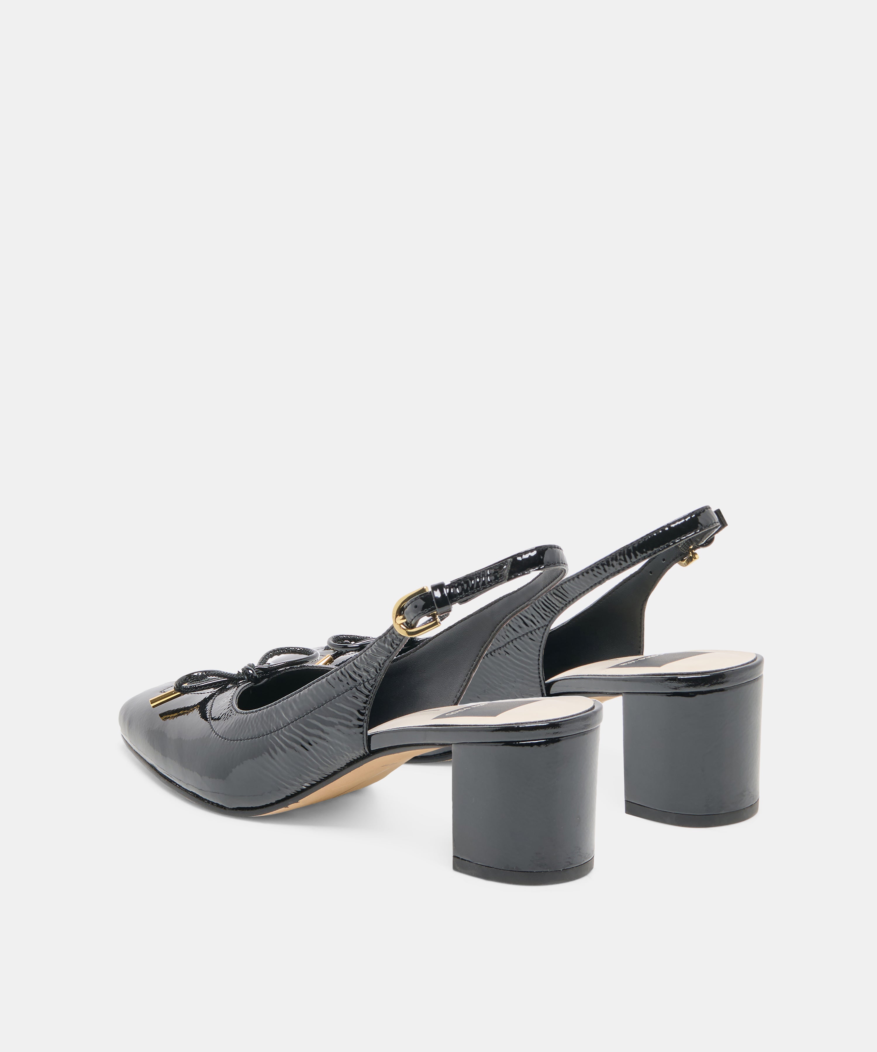 SAYLEE HEELS MIDNIGHT CRINKLE PATENT