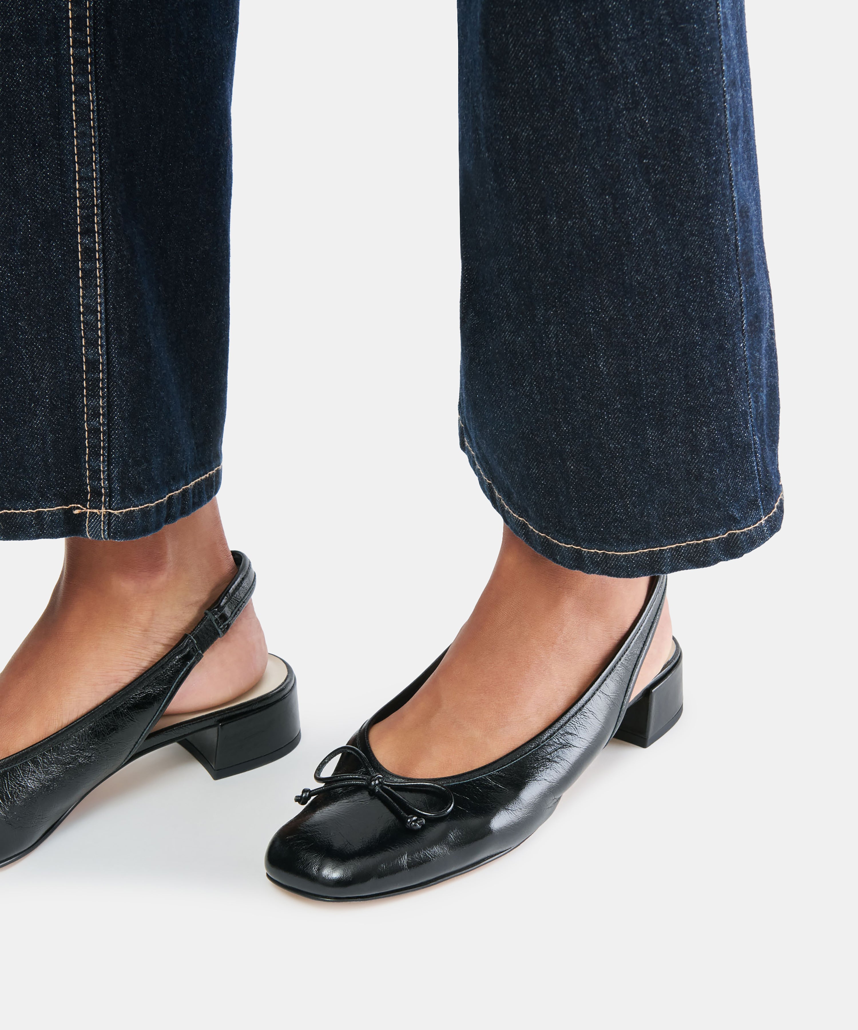 MARIEN MID HEELS BLACK LEATHER