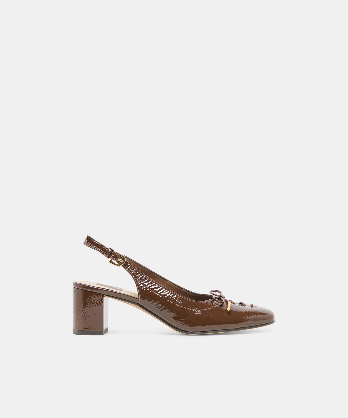 SAYLEE HEELS WALNUT CRINKLE PATENT