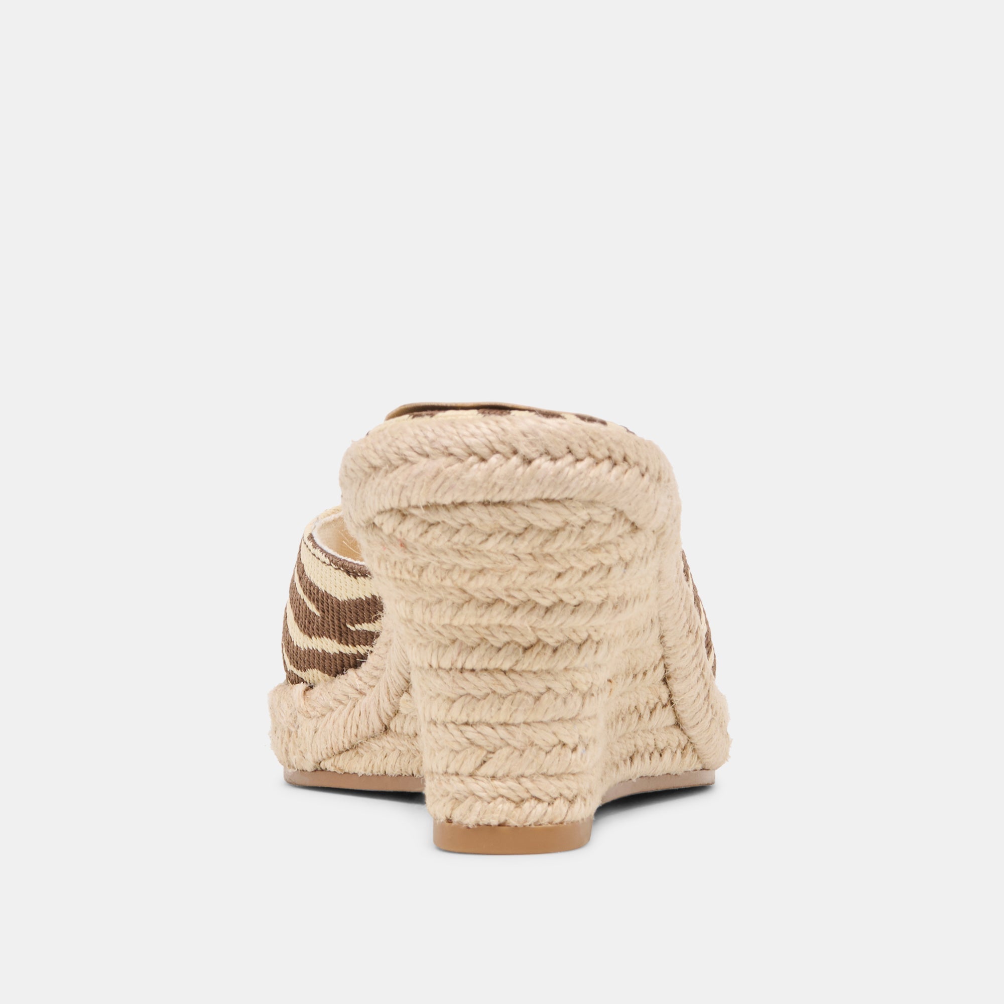 VAYA WEDGES BEIGE ZEBRA RAFFIA