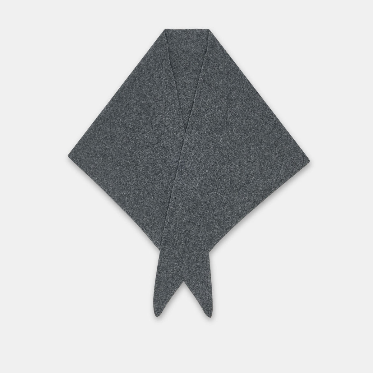 TRIANGLE SCARF DARK HEATHER GREY