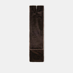 FAUX FUR SCARF DARK BROWN
