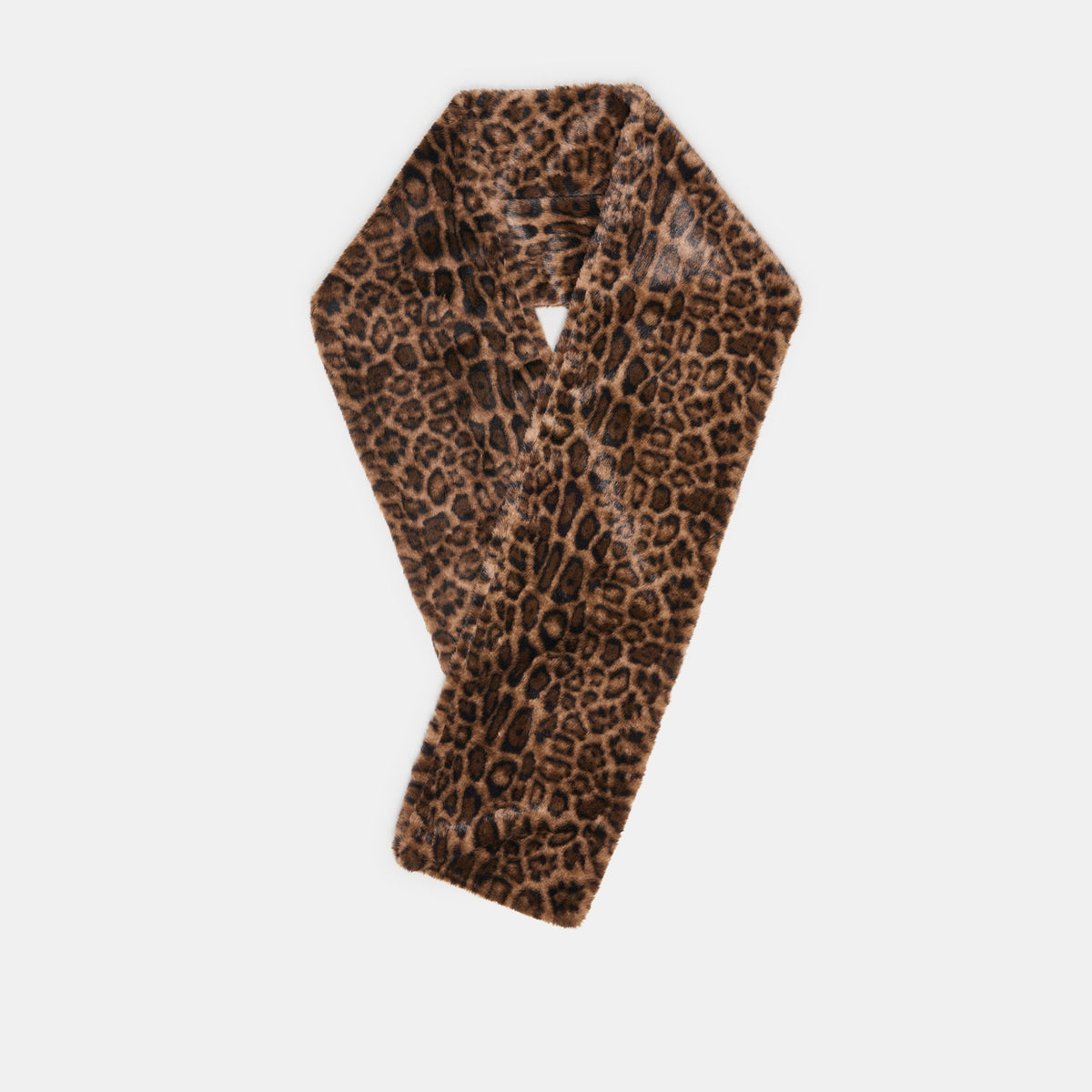 FAUX FUR SCARF LEOPARD