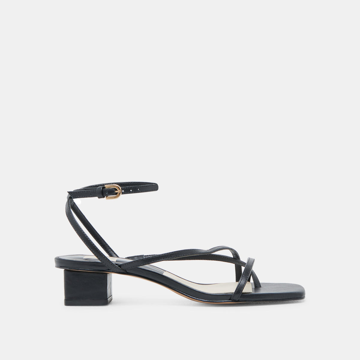 KARLOS WIDE SANDALS BLACK LEATHER