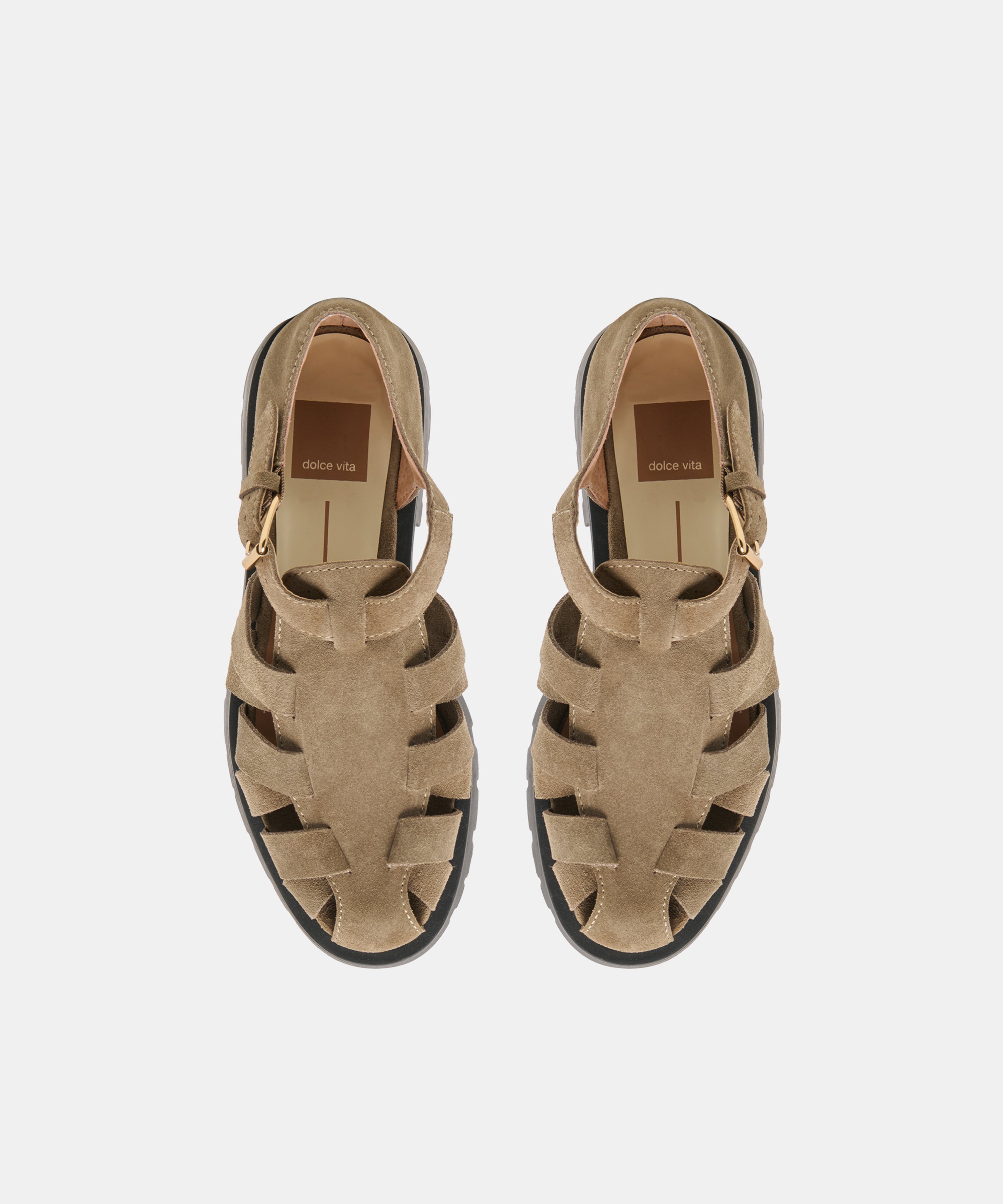 ELSAH FLATS OLIVE SUEDE