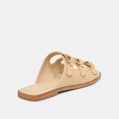 FIN SANDALS SAND RAFFIA