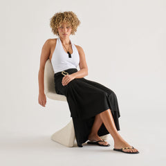 JUNY SANDALS BLACK LEATHER