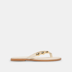 JUNY SANDALS OFF WHITE LEATHER