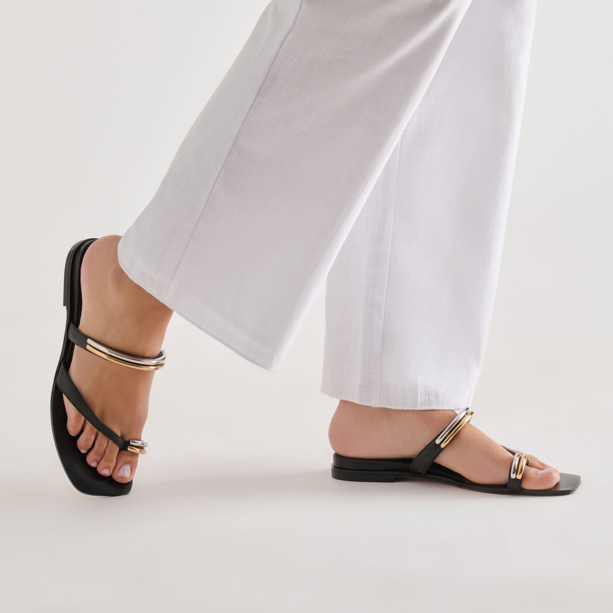 TARINA SANDALS BLACK LEATHER