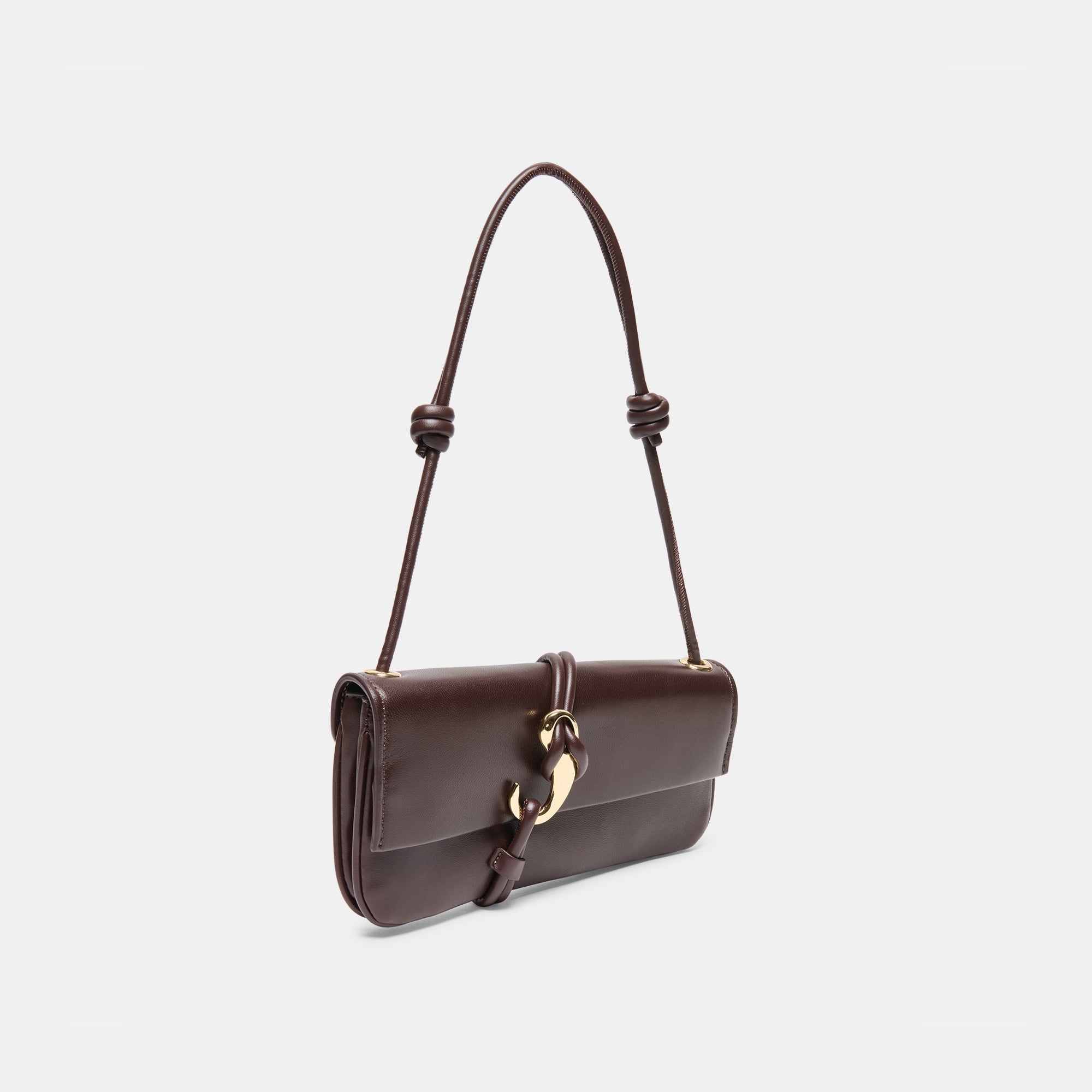 ALICE SHOULDER BAG BROWN CHERRY LEATHER