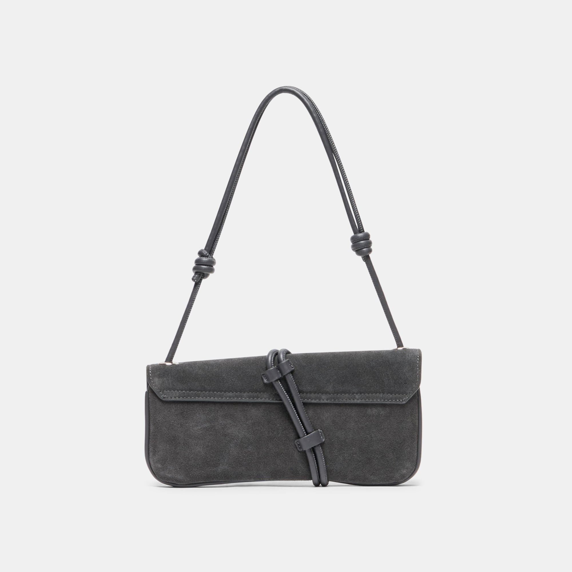 ALICE SHOULDER BAG GUNMETAL SUEDE