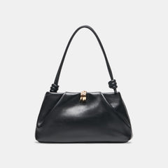 RAVEL SHOULDER BAG BLACK LEATHER