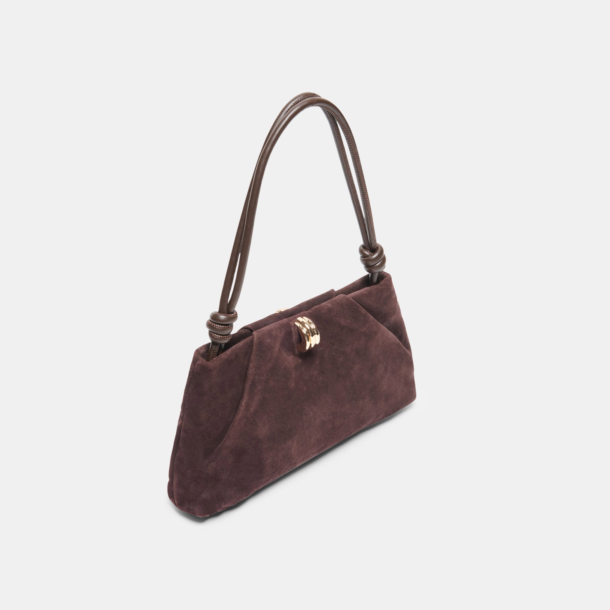 RAVEL SHOULDER BAG CHOCOLATE SUEDE