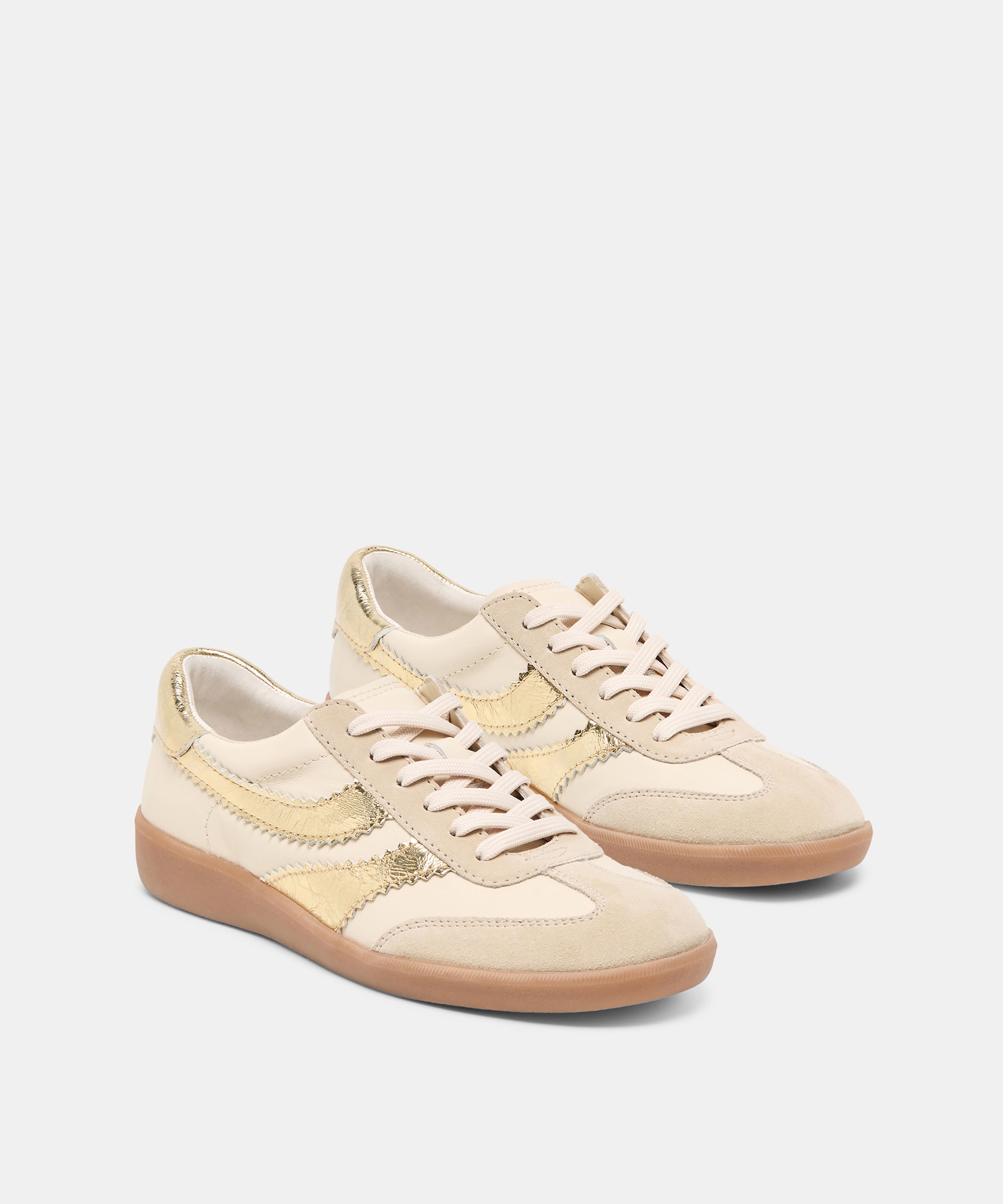 MERIT SNEAKERS WHITE GOLD LEATHER