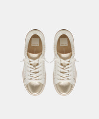 ZINA SNEAKERS BONE GOLD WOVEN