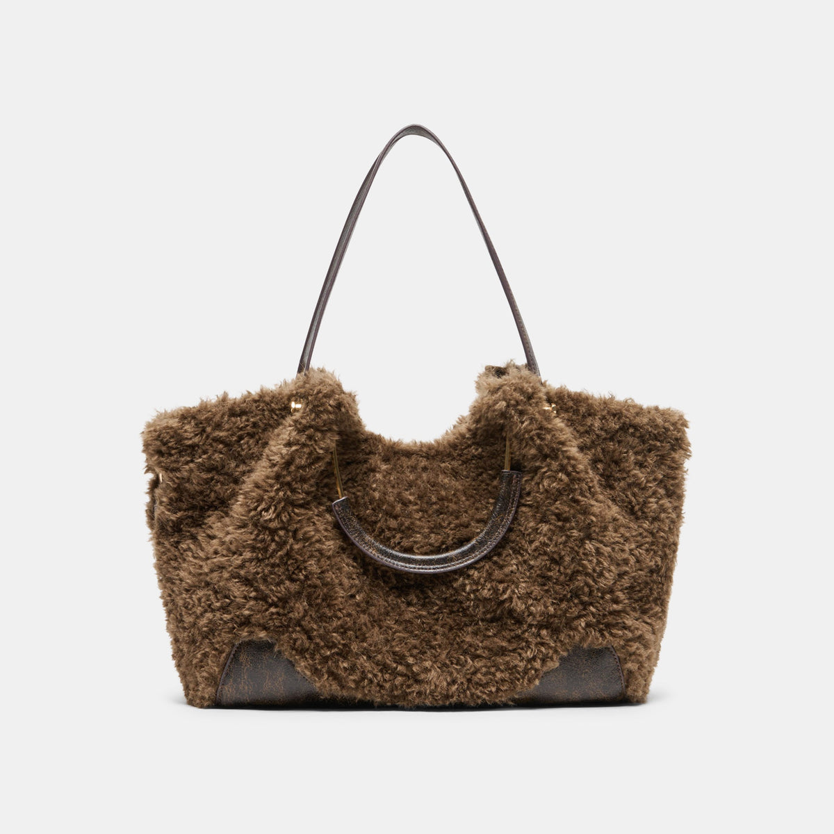 NOMAD TOTE CHOCOLATE FAUX FUR