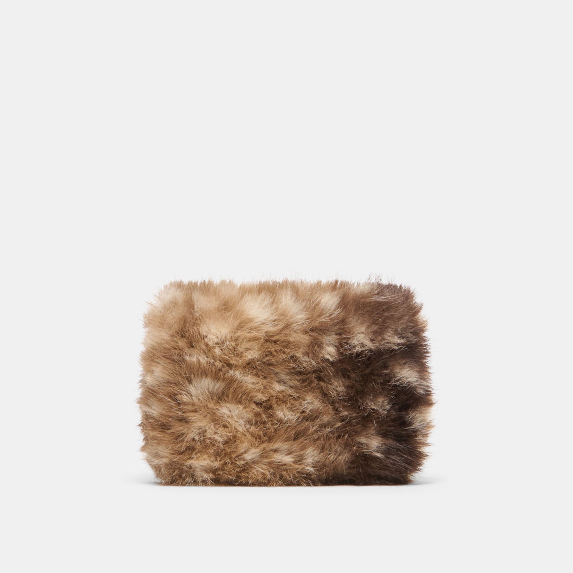 BRINDI CROSSBODY WALLET FAWN FAUX FUR