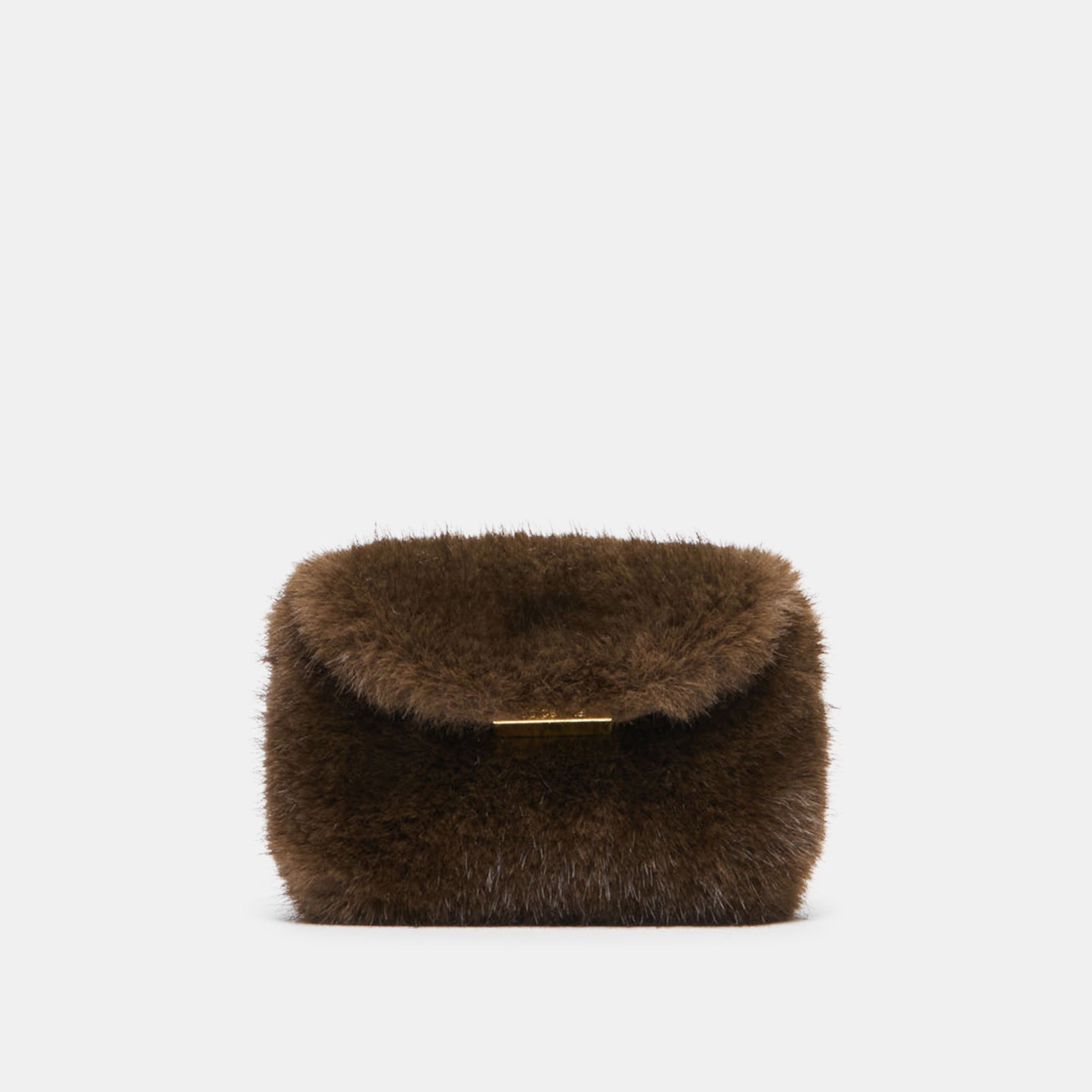 BRINDI CROSSBODY WALLET MINK FAUX FUR