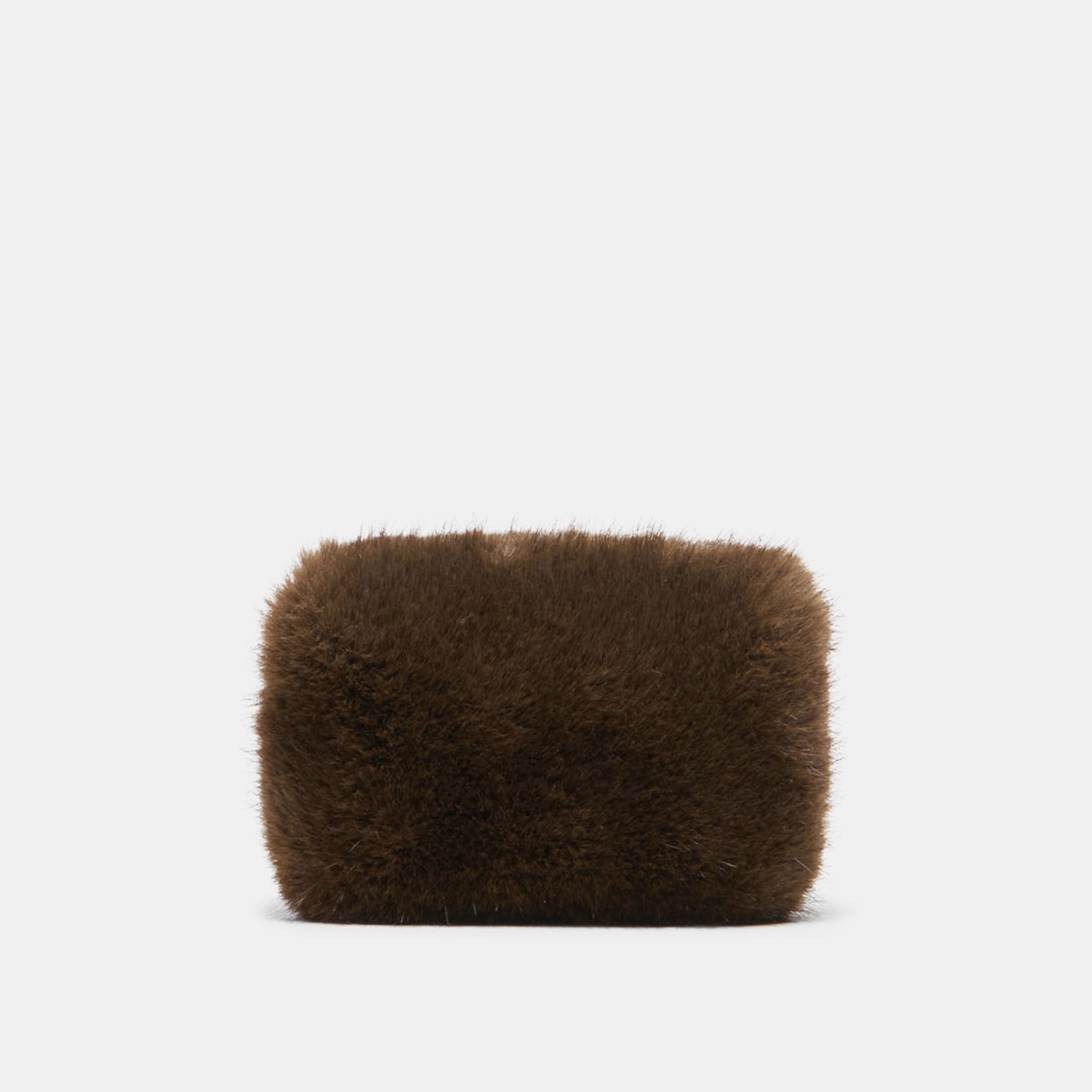 BRINDI CROSSBODY WALLET MINK FAUX FUR