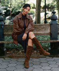 TYWIN WIDE CALF BOOTS COCOA SUEDE